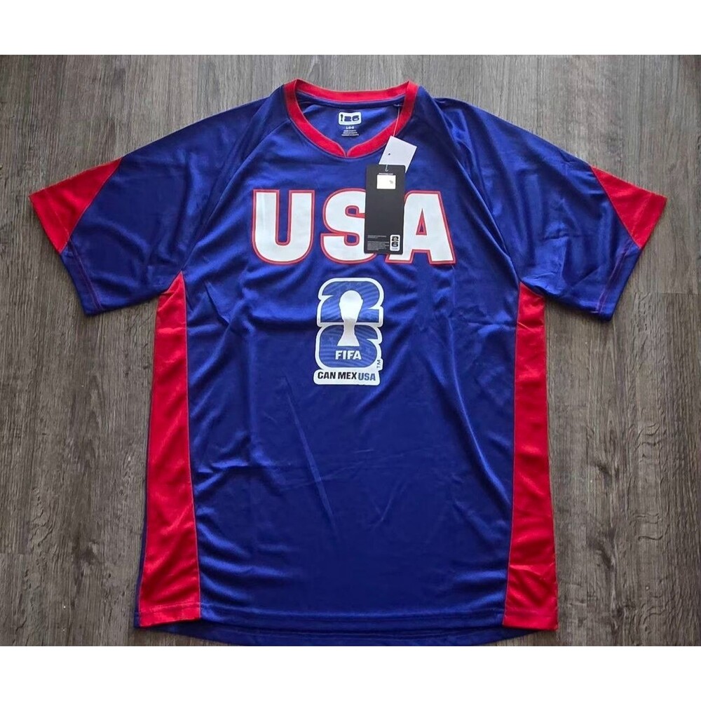 New Official FIFA World Cup 2026 USA Soccer Jersey Shirt Blue Red Men Size L